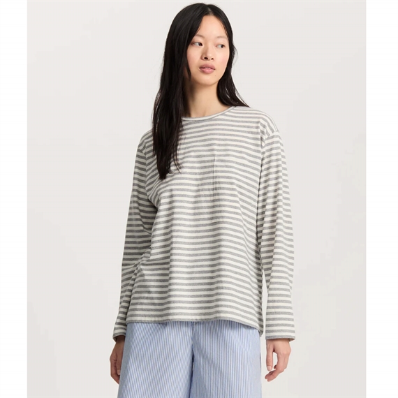 Aiayu Circular Long Sleeve II T-shirt, Mix Grey Melange